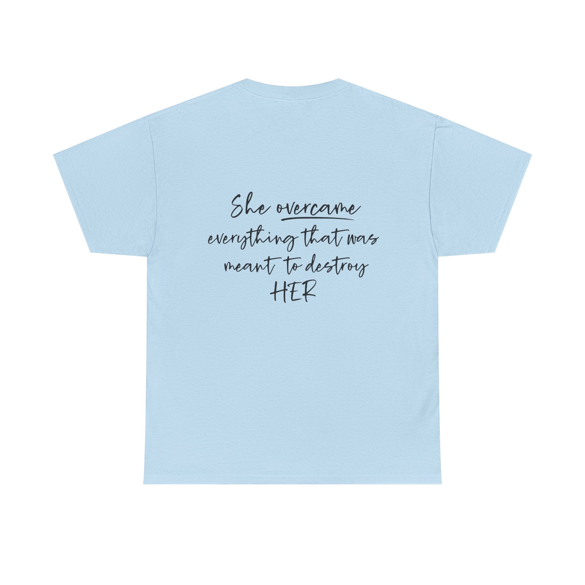 Empowering Tee - 'Powerful' & 'She Overcame' Inspirational Shirt