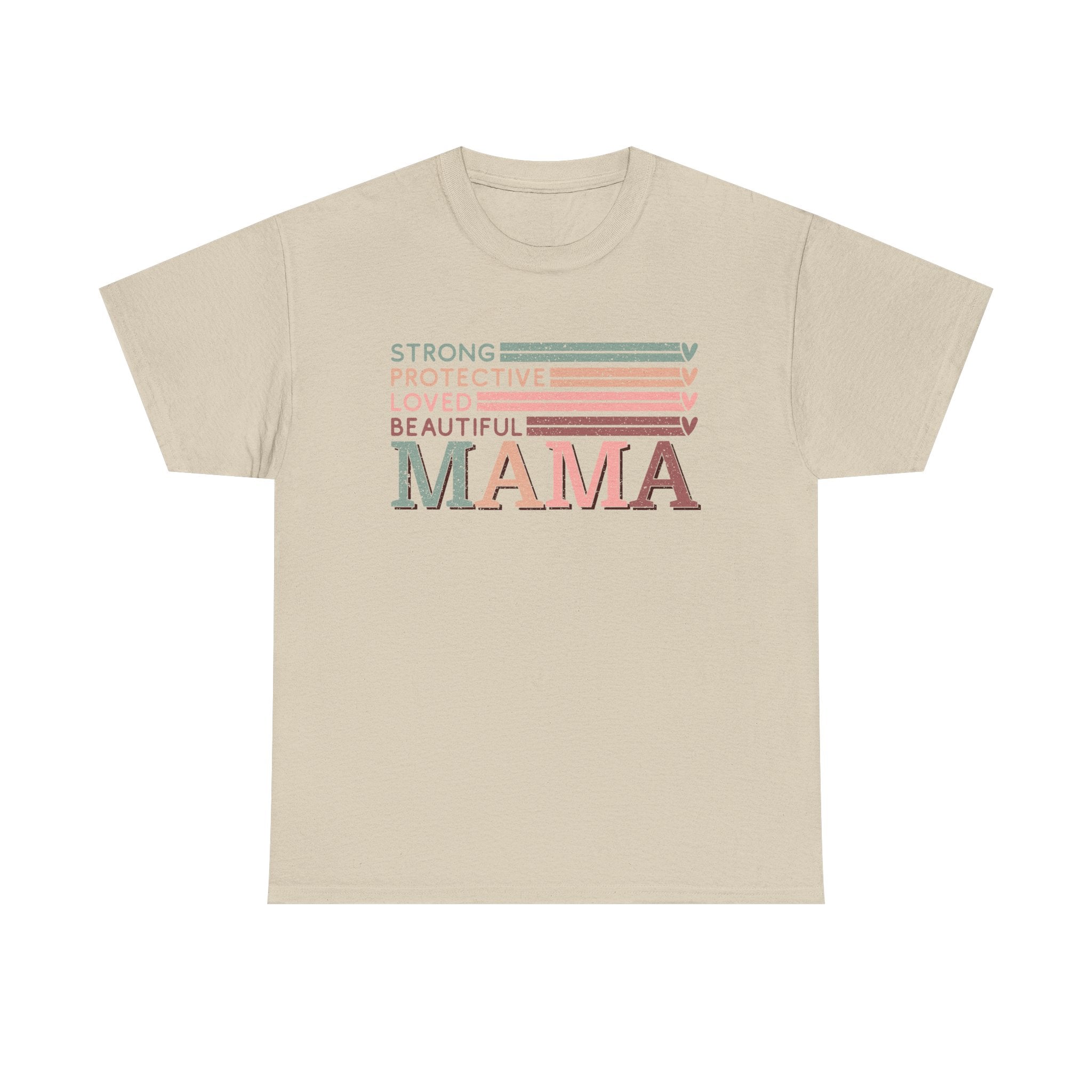 Mama Affirmation Tee - Strong, Beautiful, Loved - Unisex Heavy Cotton T-Shirt