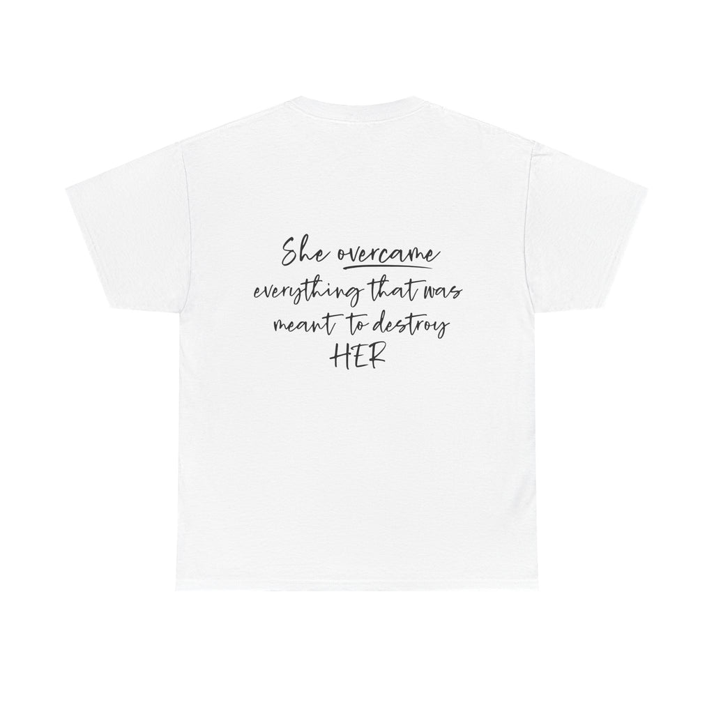 Empowering Tee - 'Powerful' & 'She Overcame' Inspirational Shirt