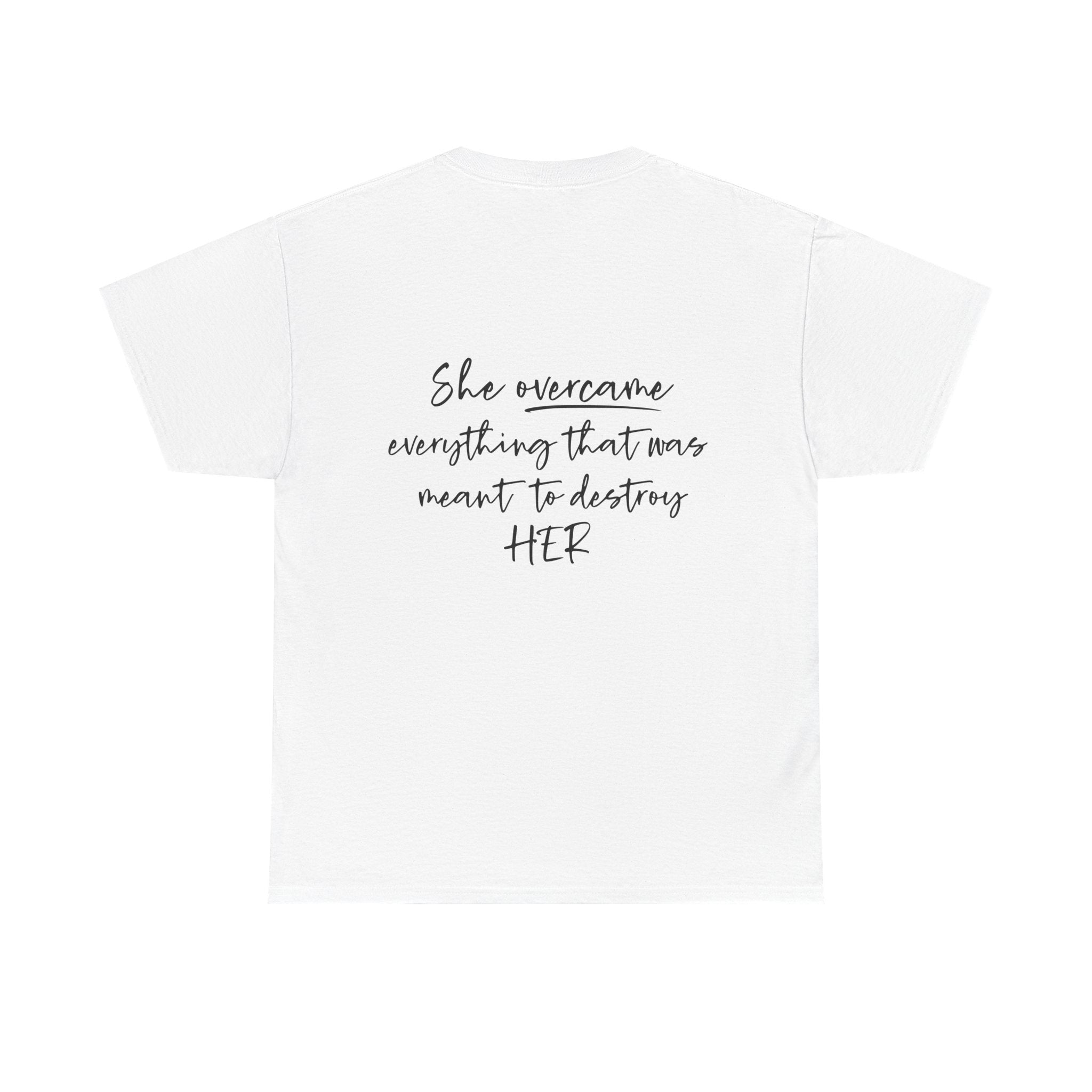 Empowering Tee - 'Powerful' & 'She Overcame' Inspirational Shirt