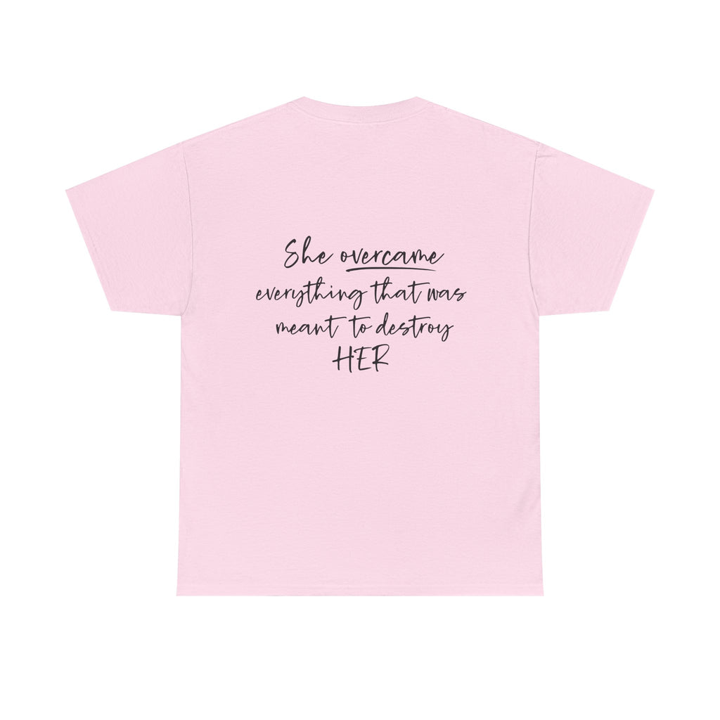 Empowering Tee - 'Powerful' & 'She Overcame' Inspirational Shirt