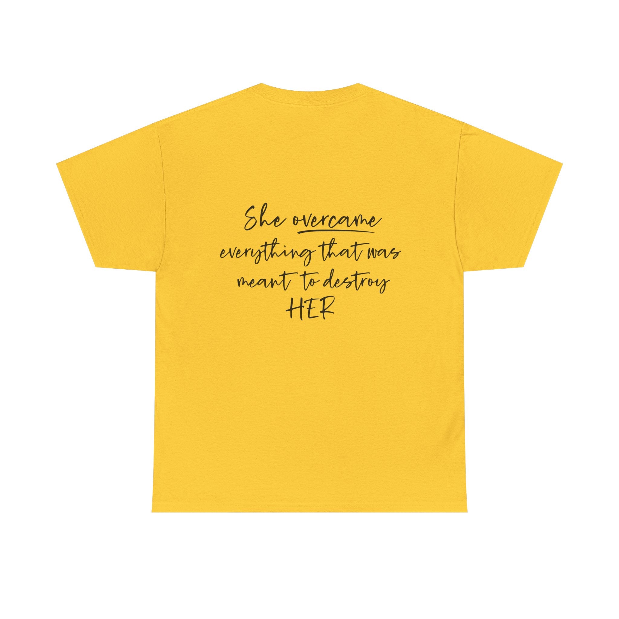 Empowering Tee - 'Powerful' & 'She Overcame' Inspirational Shirt