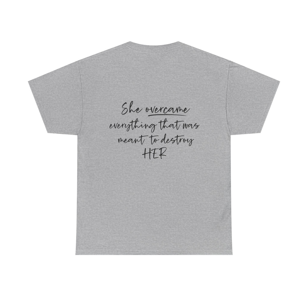 Empowering Tee - 'Powerful' & 'She Overcame' Inspirational Shirt