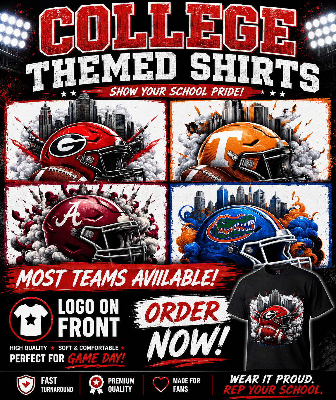 Custom College Football Shirts